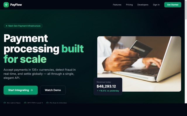 FinTech Payment template preview